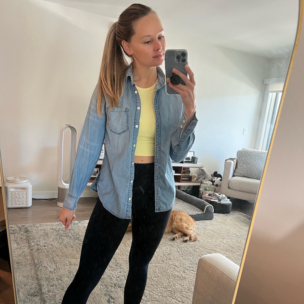 Jcrew chambray denim top